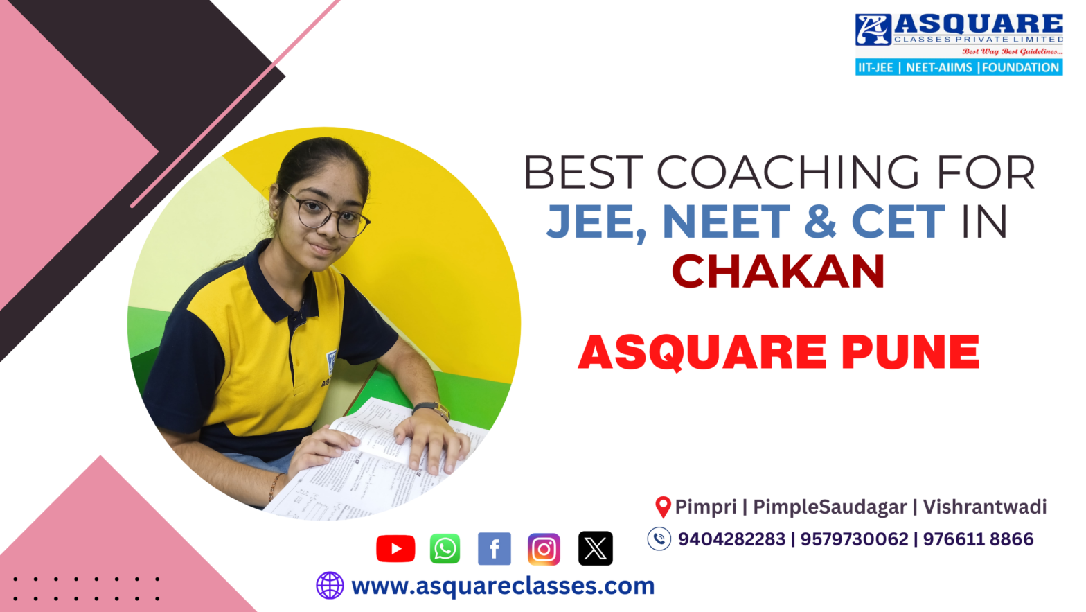 Best Coaching Classes for JEE, NEET & CET in Chakan Pune – ASQUARE Academy