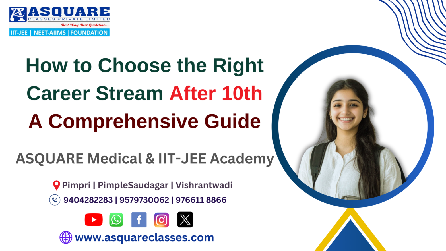 How to Choose the Right Career Stream After 10th: A Comprehensive Guide by ASQUARE Academy