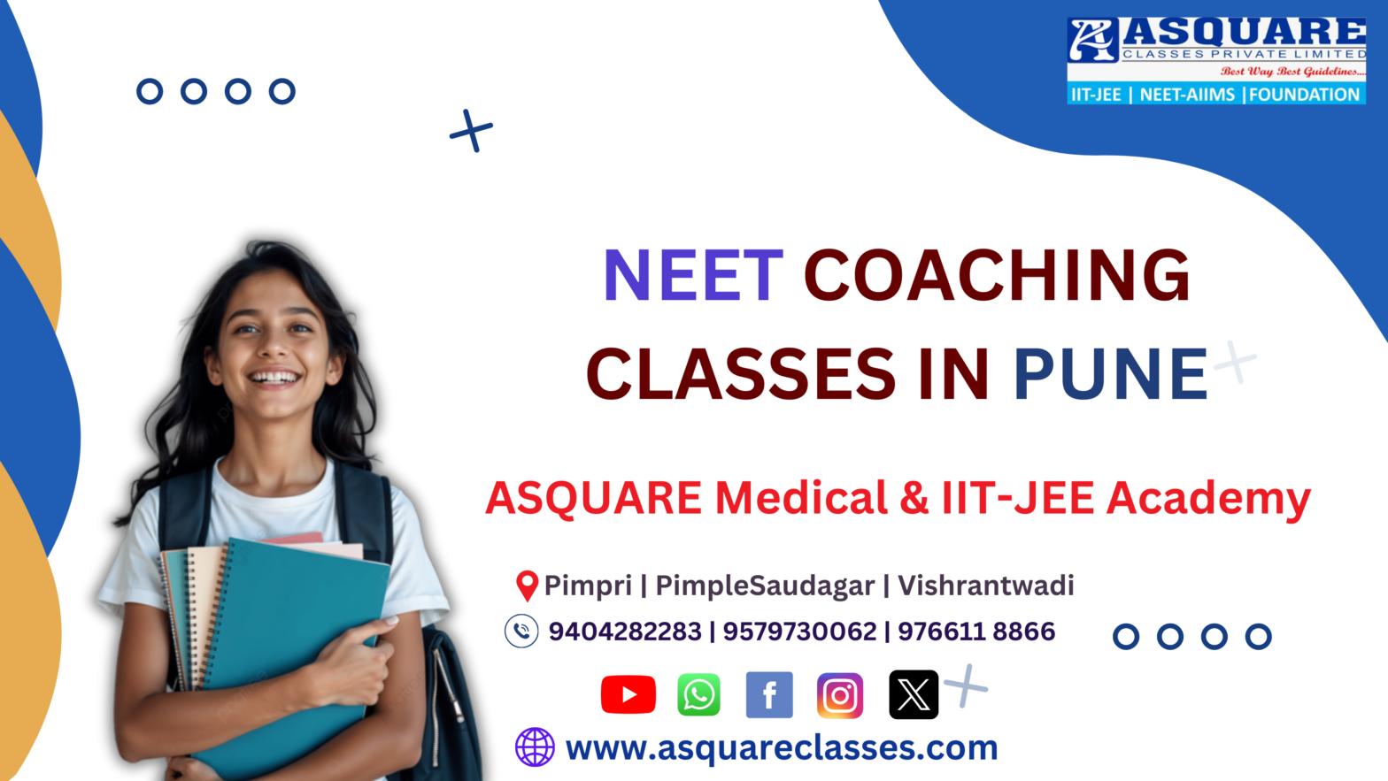 Best NEET Coaching in Pimpri-Chinchwad & Pune | Asquare Academy: Top-Rated Classes in Wakad, Nigdi, Bhosari & More