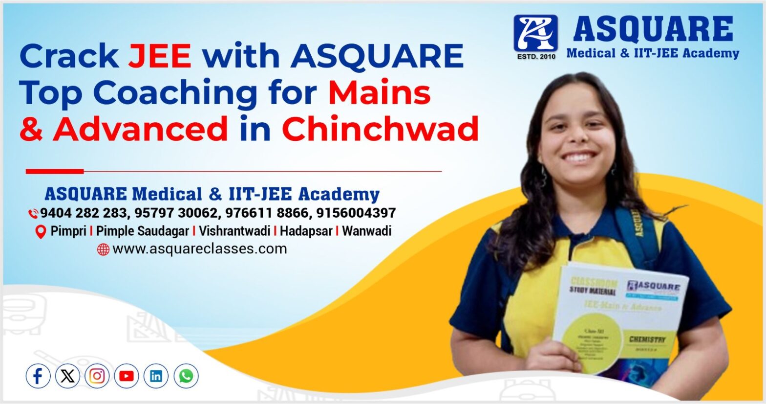 Crack JEE with ASQUARE – Top IIT JEE Coaching in Chinchwad for Mains & Advanced