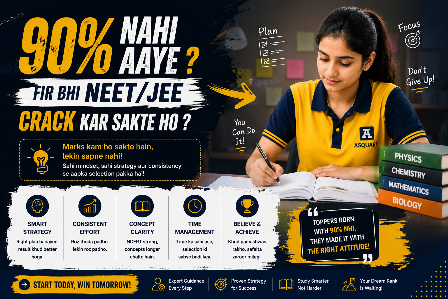90% Marks Nahi Aaye? Fir Bhi NEET & JEE Crack Kar Sakte Ho! | ASQUARE Academy