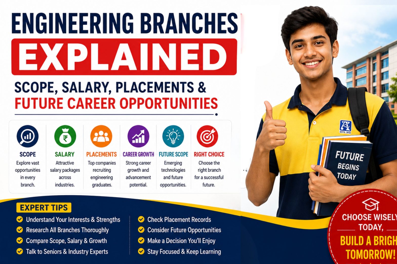 Engineering Branches Explained: Scope, Salary, Placements & Future Career Opportunities