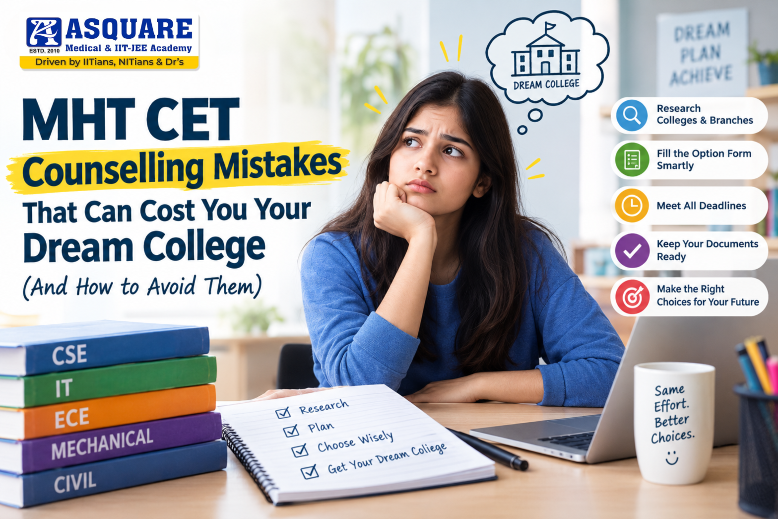 MHT CET Counselling Mistakes That Can Cost You Your Dream College (And How to Avoid Them)